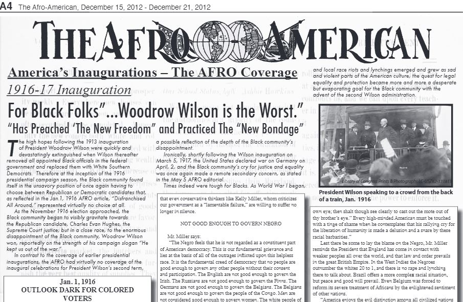 AFRO Archives-WoodrowWilson3