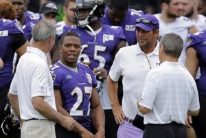 Ray Rice, Steve Bisciotti, Dick Cass, Kevin Byrne