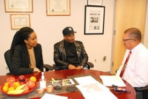Educ Madison Dean DeWayne Wickham meets with Chavonne Hodges and Andy Deaza McCann WorldGroup a global ad agency in 120 countries