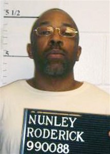 This April 22, 2014, file photo provided by the Missouri Department of Corrections shows Roderick Nunley. The U.S. Supreme Court on Tuesday, Sept. 1, 2015, said it would not stop the execution of Nunley in Missouri. Nunley who spent nearly 25 years on Missouri's death row was executed Tuesday for the kidnapping, rape and stabbing death of a 15-year-old Kansas City girl. (Missouri Department of Corrections via AP, File)