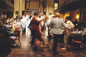 The Guests dance to the music of Billie Holiday at the Historic Church