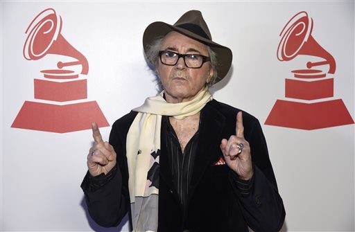 In this Wednesday, Nov. 18, 2015 file photo, Gato Barbieri arrives at the Lifetime Achievement and Trustees Awards presentation at the Ka Theater in the MGM Grand Hotel, in Las Vegas. Grammy winning Latin Jazz saxophonist Leonardo Gato Barbieri has died at a New York hospital, Saturday, April 2, 2016. (Photo by Chris Pizzello/Invision/AP, File)