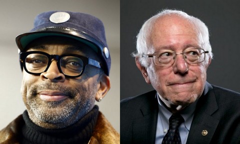 Spike Lee and Bernie Sanders