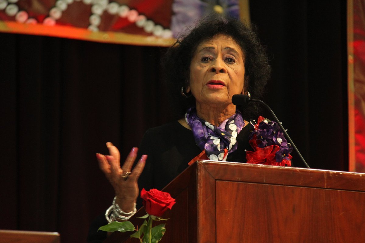 Past national president of Delta Sigma Theta Sorority, Dr. Thelma T. Daley, takes the lead of NCNW