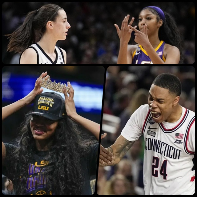 Family ties: cousins Angel Reese and Jordan Hawkins both secure NCAA championship titles