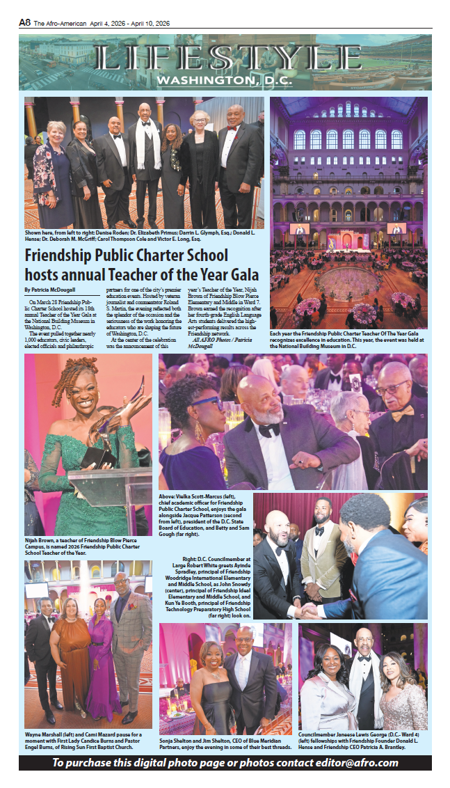 Friendship Public Charter Schoolhosts annual Teacher of the Year Gala.                              Sophisticated Settings — Lifestyle — April 03, 2026