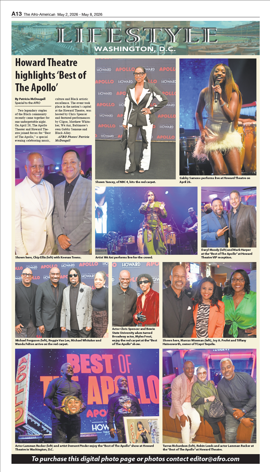 Howard Theatre highlights ‘Best of The Apollo                                    Sophisticated Settings — Lifestyle — May 01, 2026