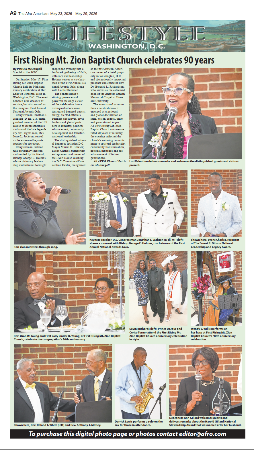 Sophisticated Settings — Lifestyle — March 06, 2026                   First Rising Mt. Zion Baptist Church celebrates 90 years