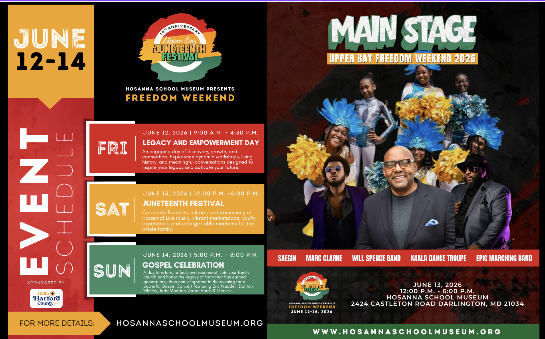 Upper Bay Juneteenth Festival and Freedom Weekend Celebration, June 12–14